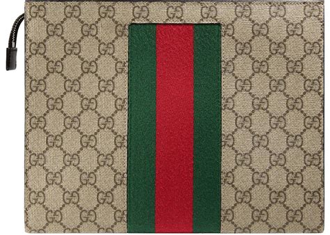 gucci gg supreme web pouch|Gucci GG Supreme Web Pouch Beige/Ebony .